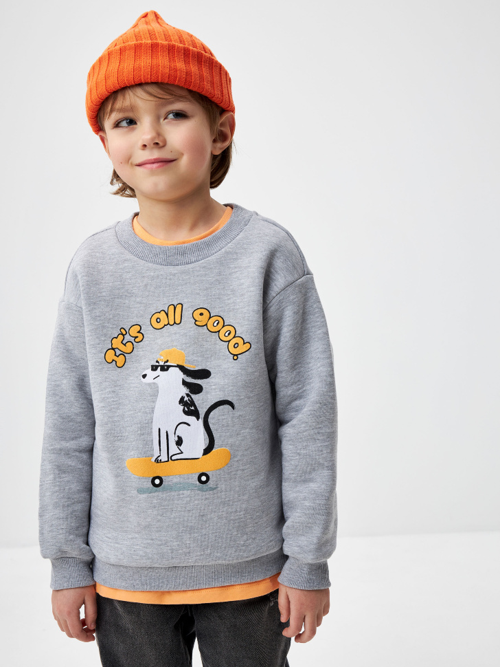 

Свитшот с принтом для мальчиков