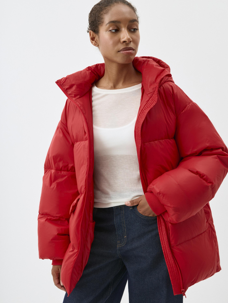 

Зимняя куртка с натуральным наполнителем из пуха и пера