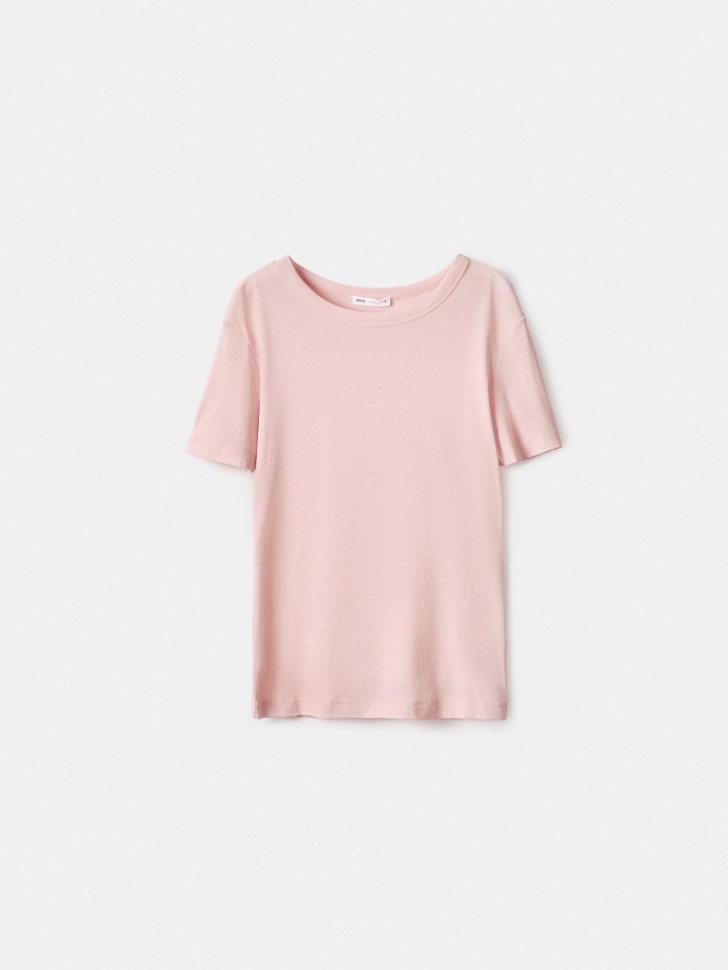 Базовая приталенная футболка Sela, розовый, арт. 54929