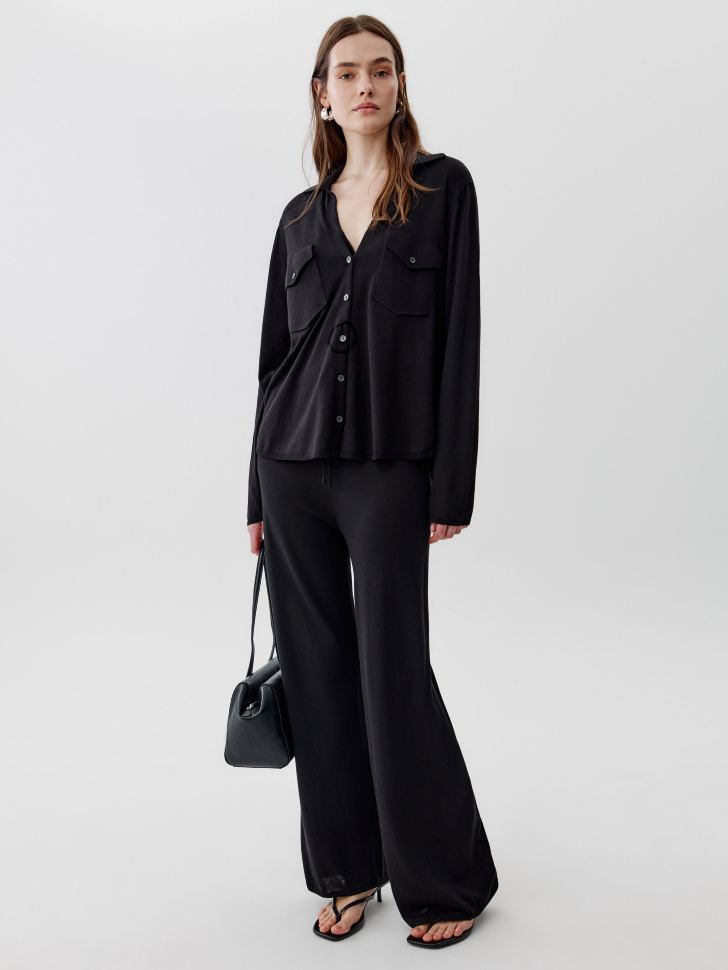 Брюки палаццо Sela, черный, арт. 53566