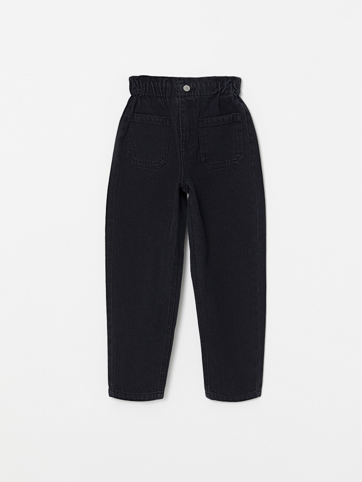 

Джинсы Mom fit для девочек, Черный