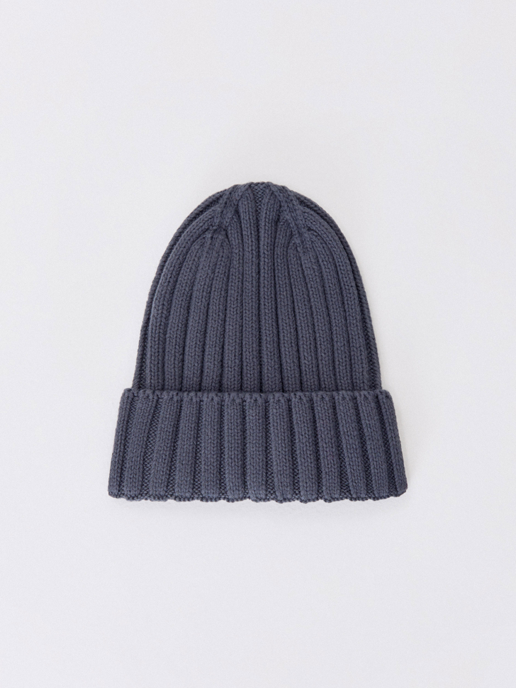 

Шапка-бини в рубчик детская