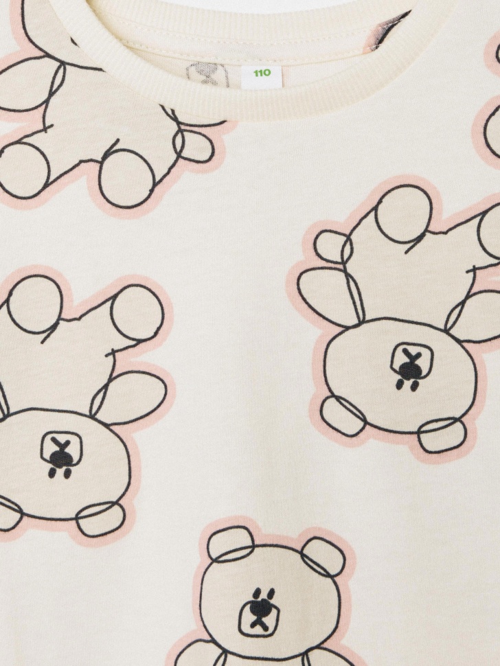 лонгслив с принтом для девочек 4610517162397 в интернет магазине