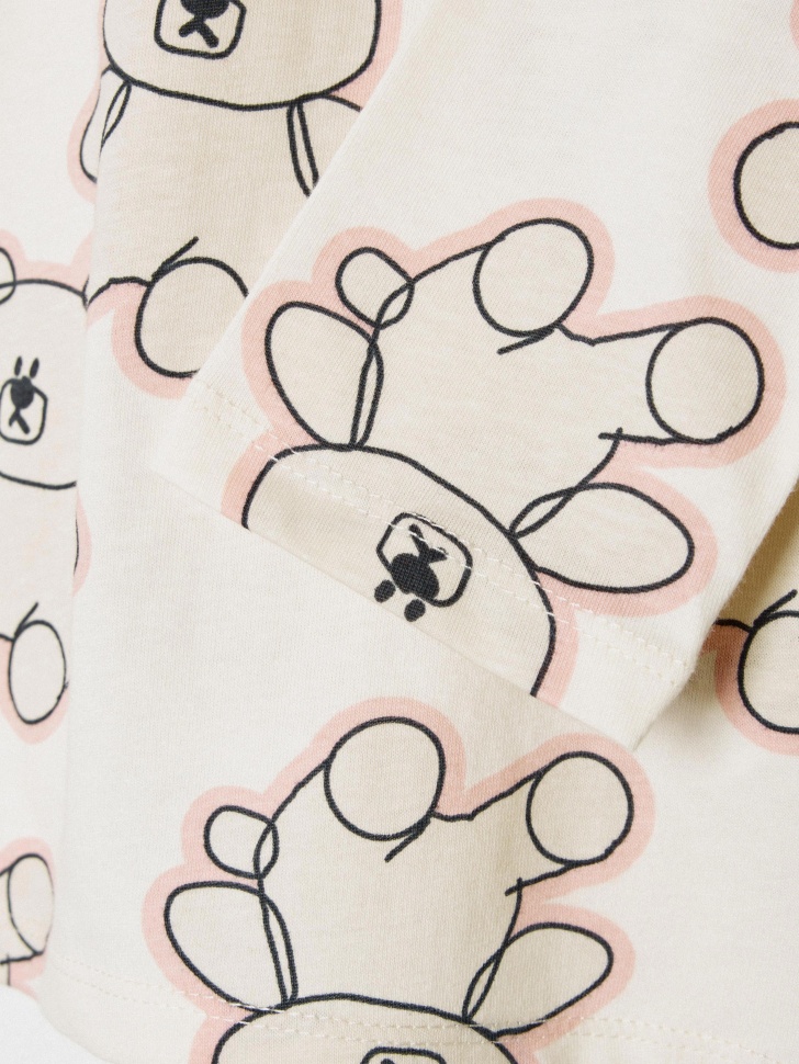 лонгслив с принтом для девочек 4610517162397 с промокодом