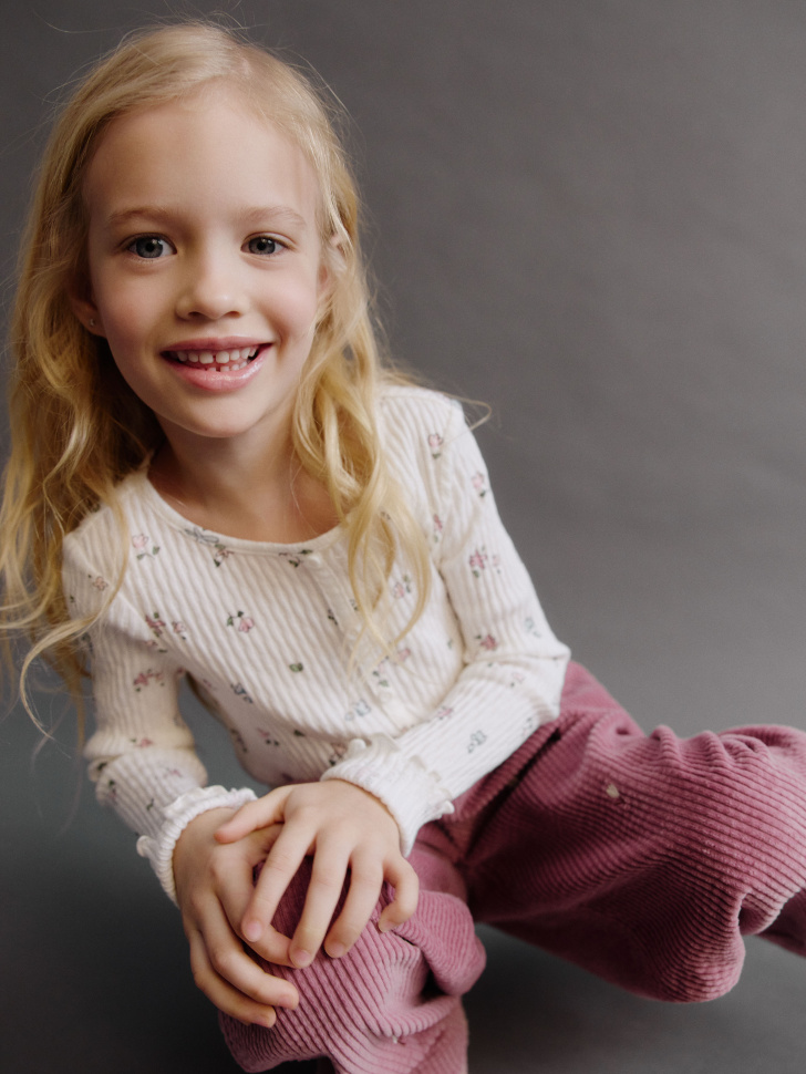 

Лонгслив с принтом для девочек, SL6801040206