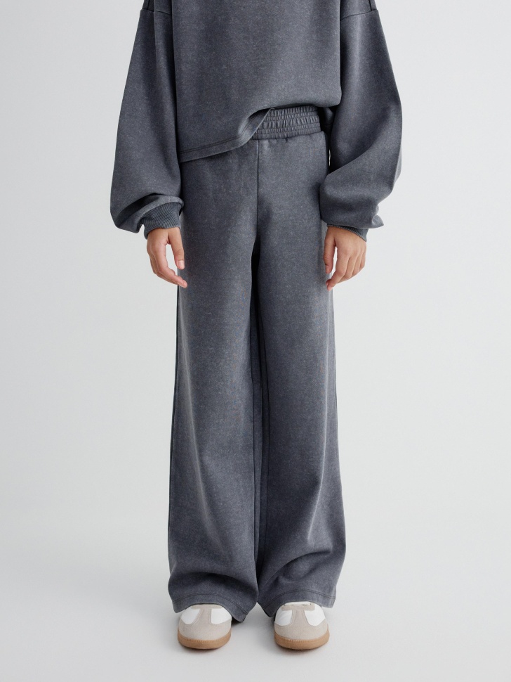 трикотажные брюки с эффектом стирки для девочек 4680798488264 по акции