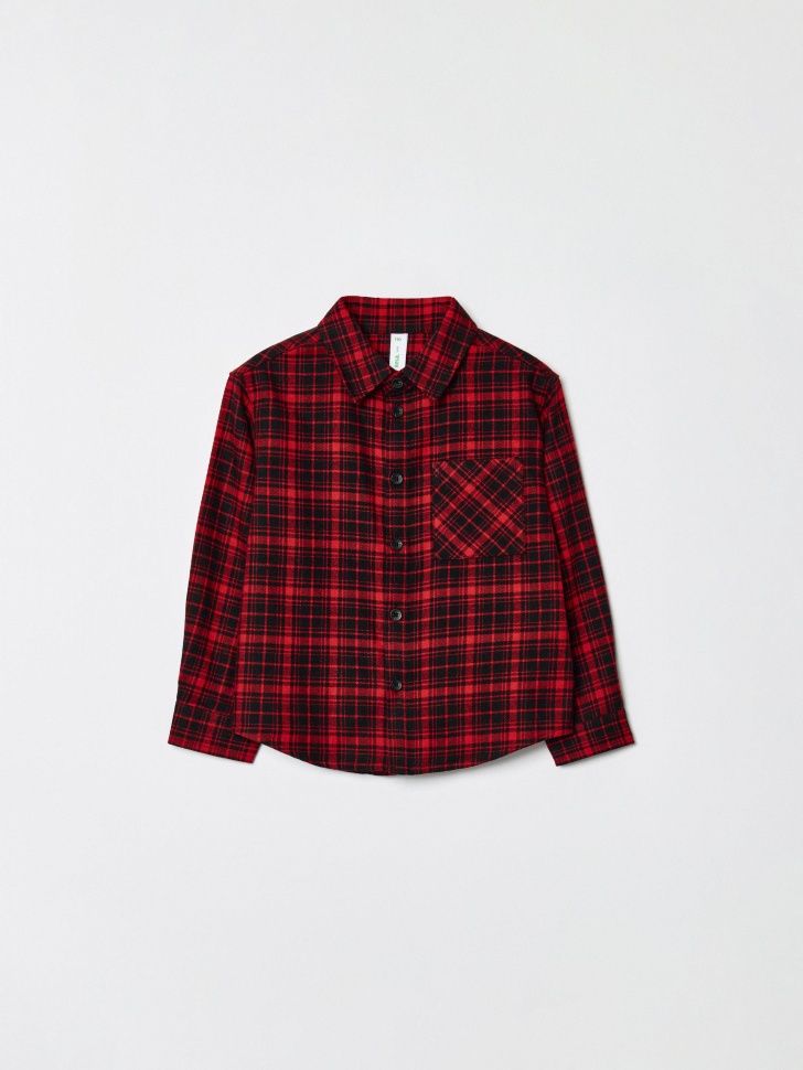 Фланелевая рубашка SELA в клетку для мальчиков, разноцветный, арт. 35776