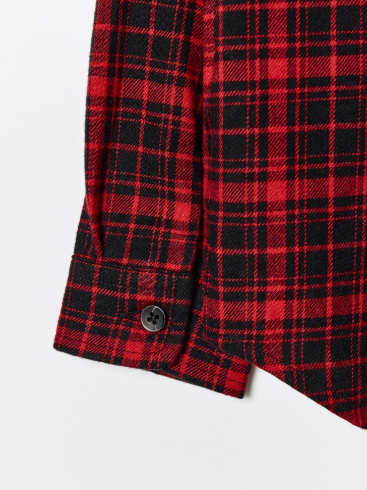 фланелевая рубашка в клетку для мальчиков по цене 1999 руб вид справа