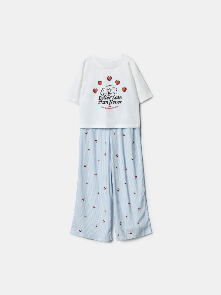 Пижама Sela для девочек, разноцветный, арт. 52186