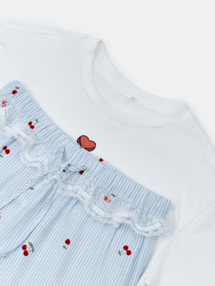 пижама с принтом для девочек из россии вид сбоку