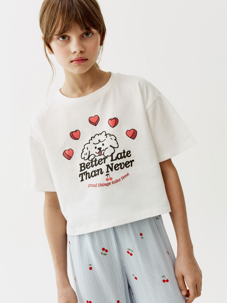 пижама с принтом для девочек по цене 2299 руб вид справа