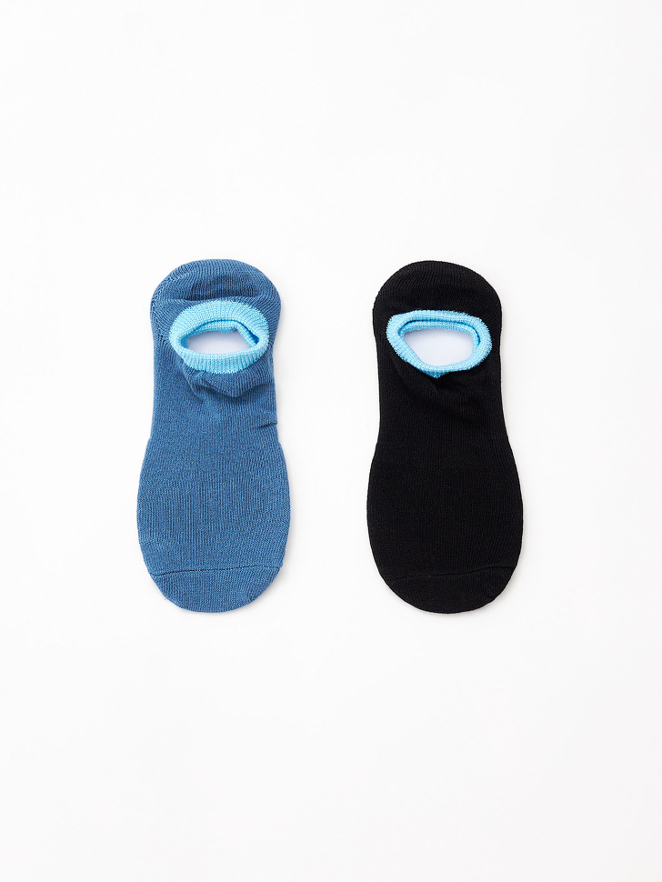 Набор из 2 пар коротких носков для мальчиков (принт, 22-23)