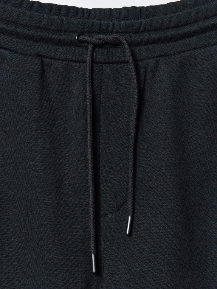 трикотажные прямые шорты из хлопка спереди