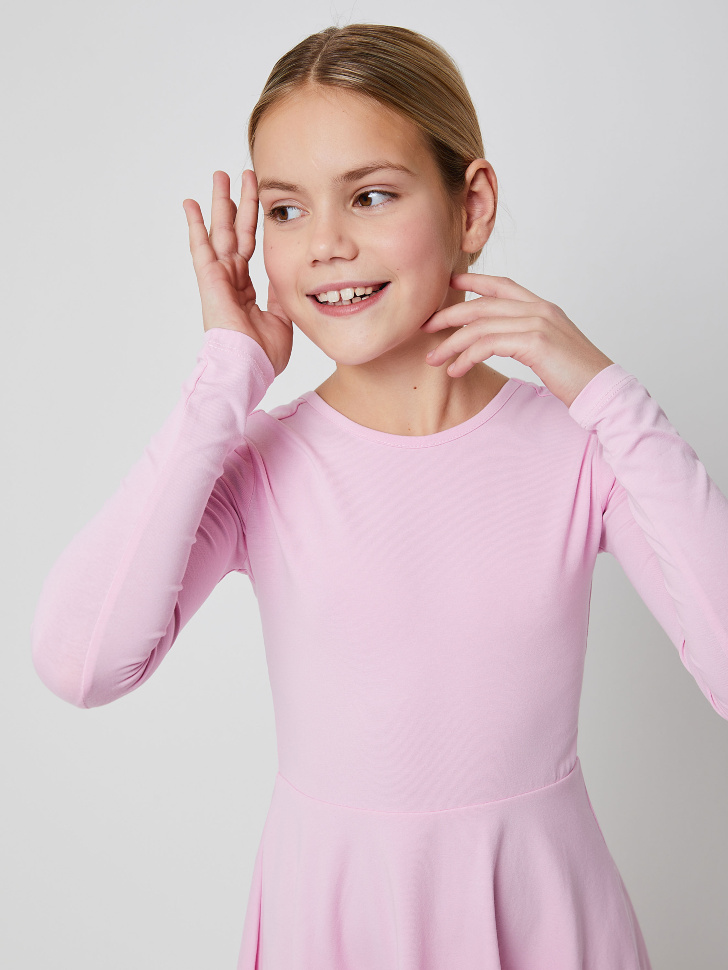 Трикотажное платье для девочек (розовый, 140/ 10-11 YEARS) от Sela