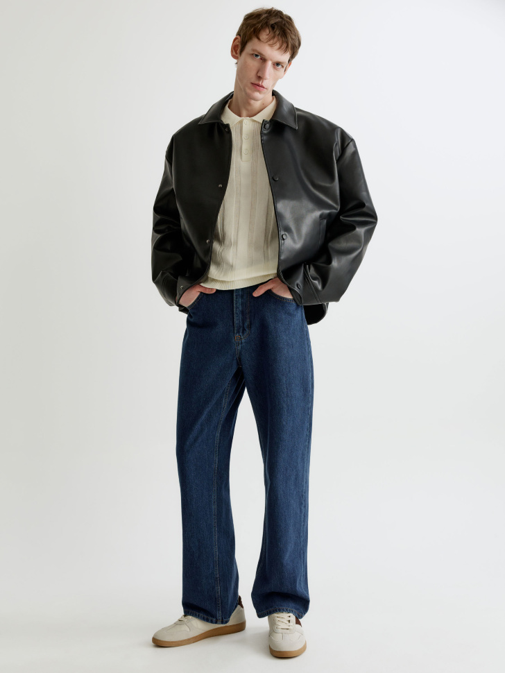 SELA Прямые джинсы со средней посадкой, синий, арт. 45395