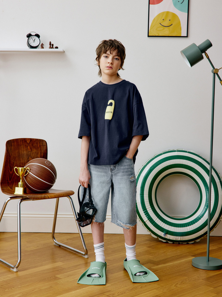 Футболка оверсайз Sela Яндекс Путешествия, синий, арт. 54352