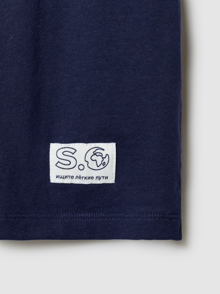 футболка оверсайз для мальчиков с принтом  x яндекс путешествия универсального стиля с лицевой стороны