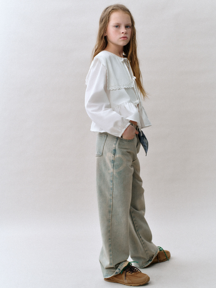 

Джинсы Wide leg для девочек