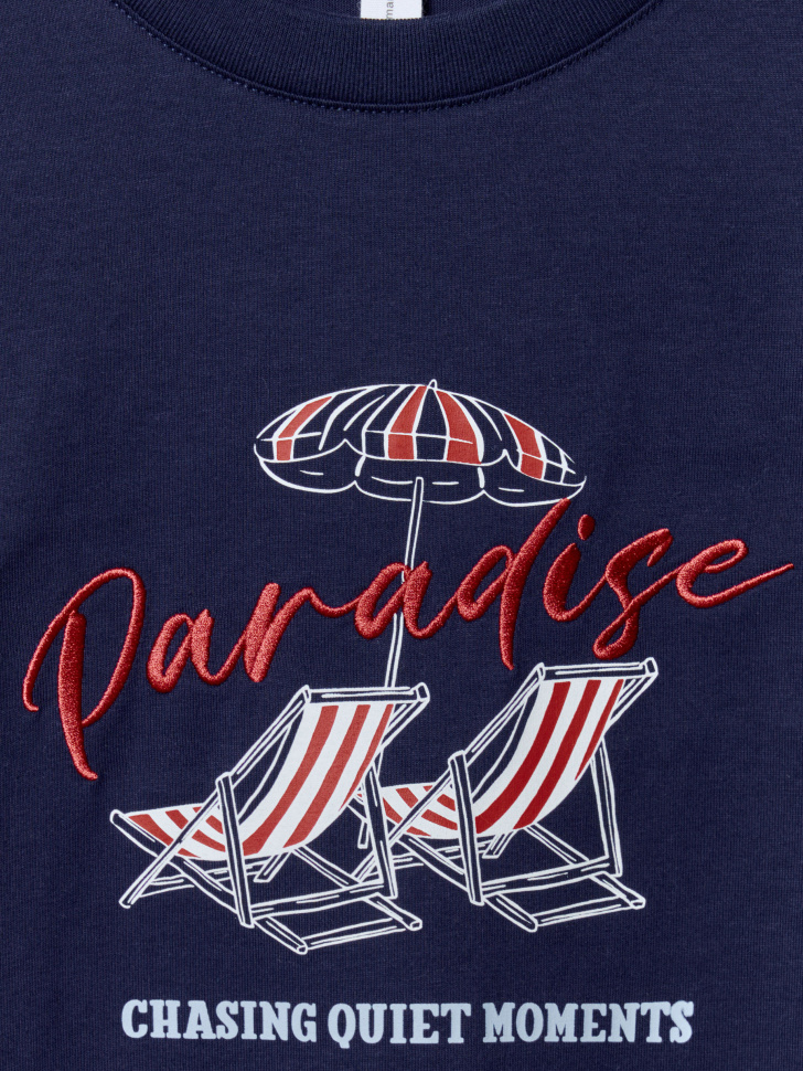 футболка оверсайз с принтом от бренда sela вид слева