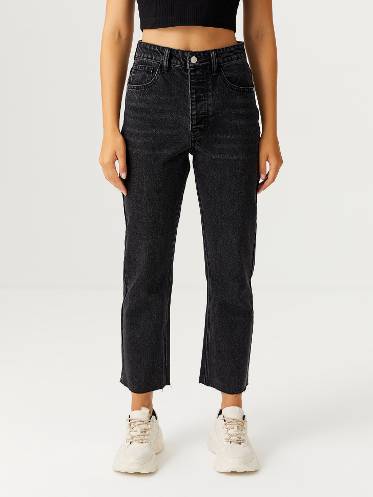 

Прямые джинсы mom fit, Черный