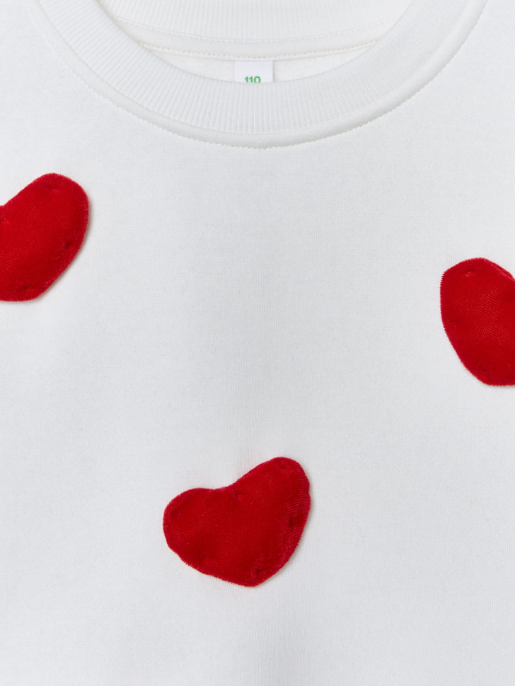 свитшот с объемной аппликацией для девочек 4680798688671 в интернет магазине