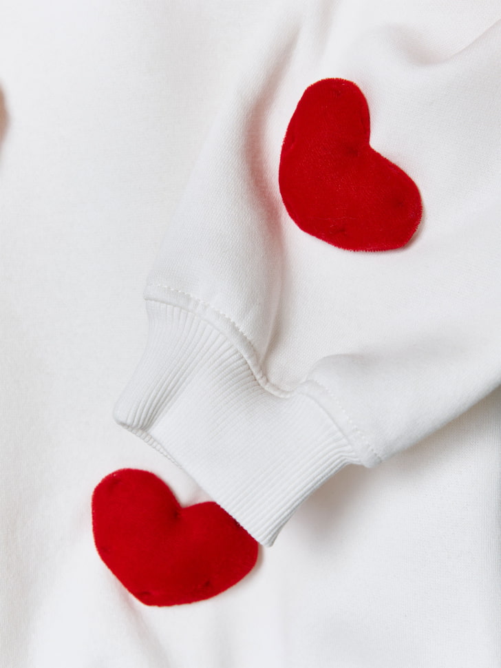 свитшот с объемной аппликацией для девочек 4680798688671 с промокодом