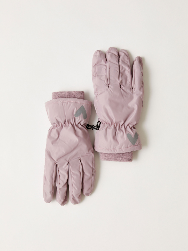 Водоотталкивающие перчатки с принтом для девочек (фиолетовый, 9 - 12 ЛЕТ)