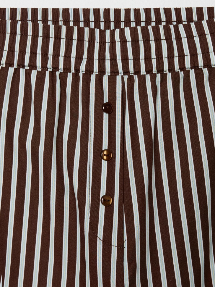 домашние брюки из хлопка в полоску 4610517399809 со скидкой