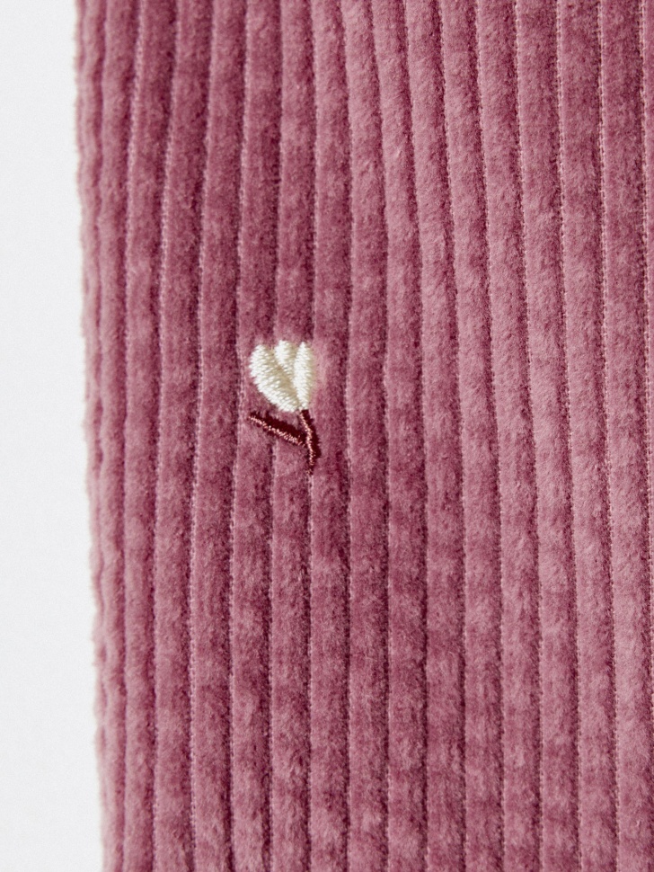 вельветовые брюки с вышивкой для девочек 4610517097323 по низкой цене