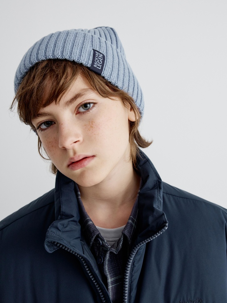 Шапка бини Sela для мальчиков, голубой, арт. 33936