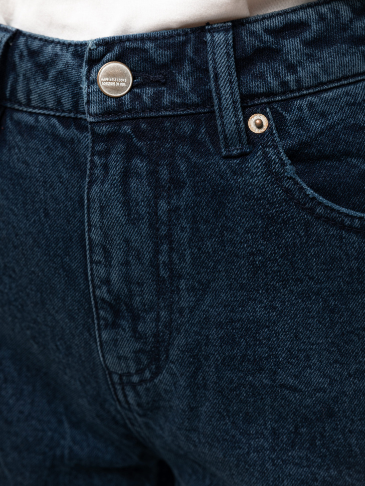 брюки джинсовые женские (синий, L) sela 4603375118477 - фото 2