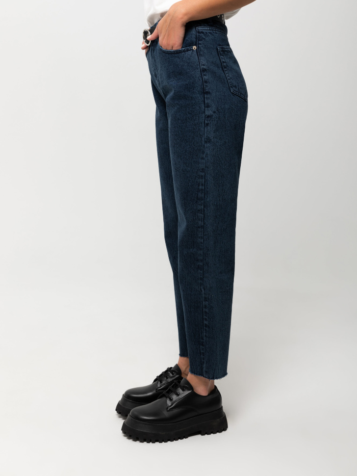 брюки джинсовые женские (синий, L) sela 4603375118477 - фото 3
