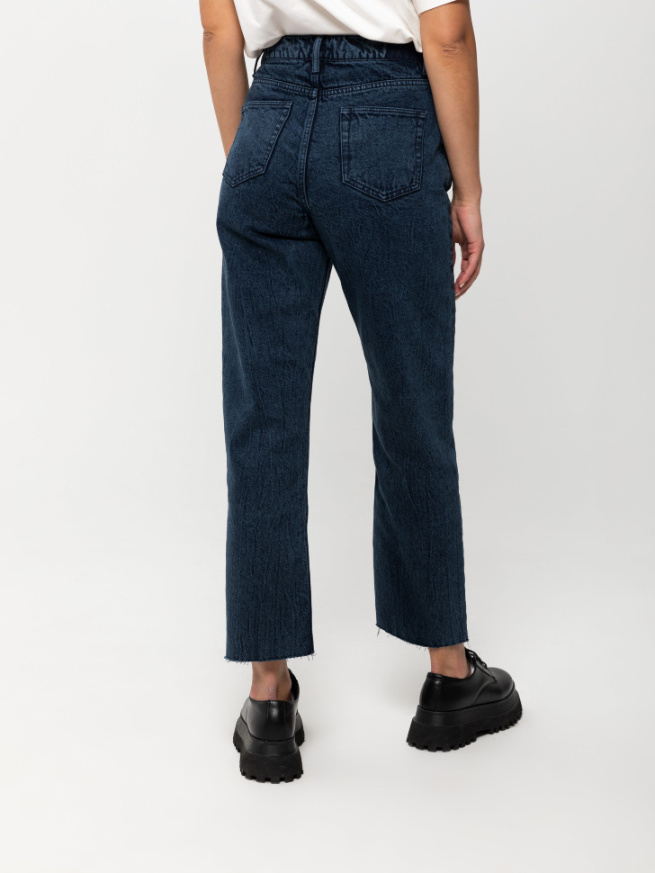 брюки джинсовые женские (синий, L) sela 4603375118477 - фото 4