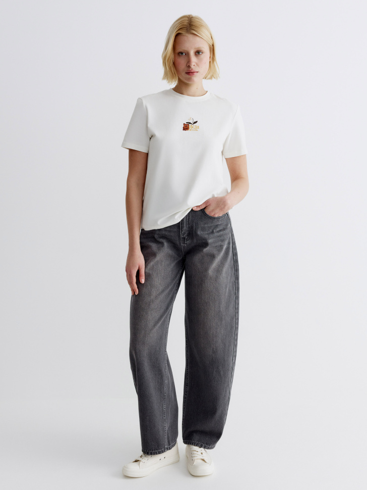 футболка с принтом  x союзмультфильм от бренда sela вид слева