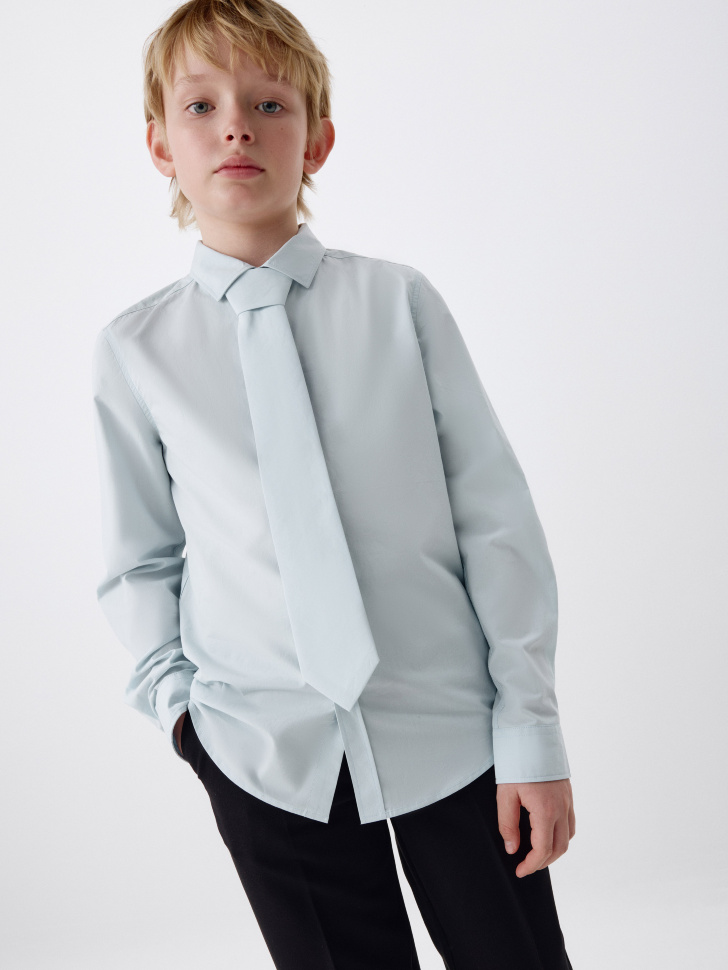 школьная рубашка с галстуком для мальчиков по цене 2299 руб вид справа