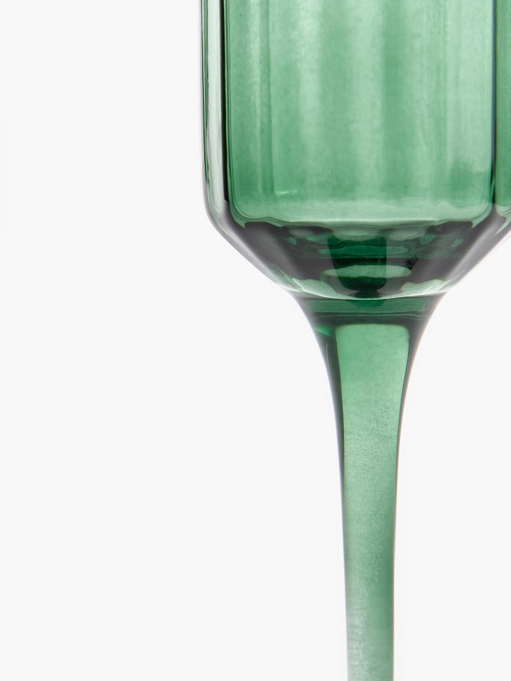 бокал из стекла с рельефным узором от бренда sela вид слева