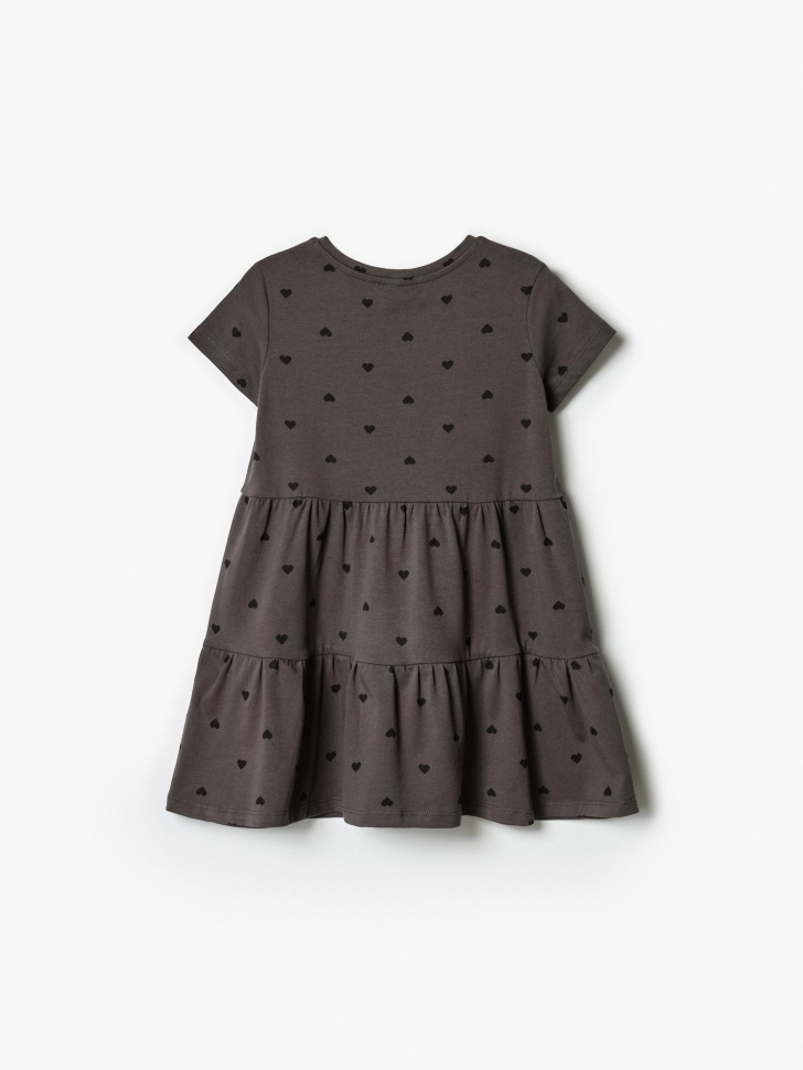 трикотажное платье с принтом для девочек от бренда sela вид слева