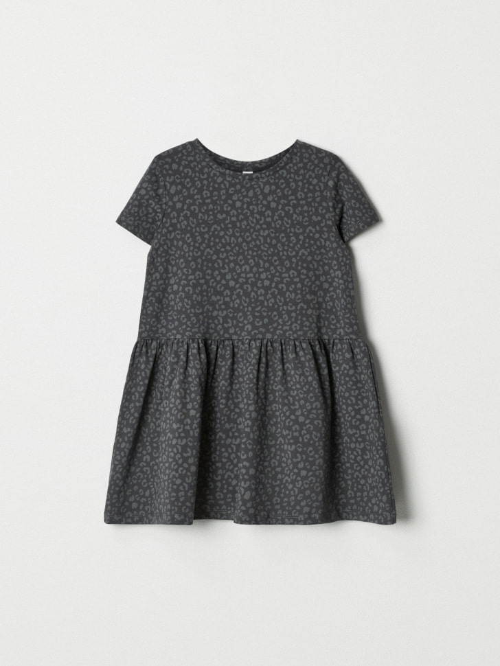 

Трикотажное платье с принтом для девочек