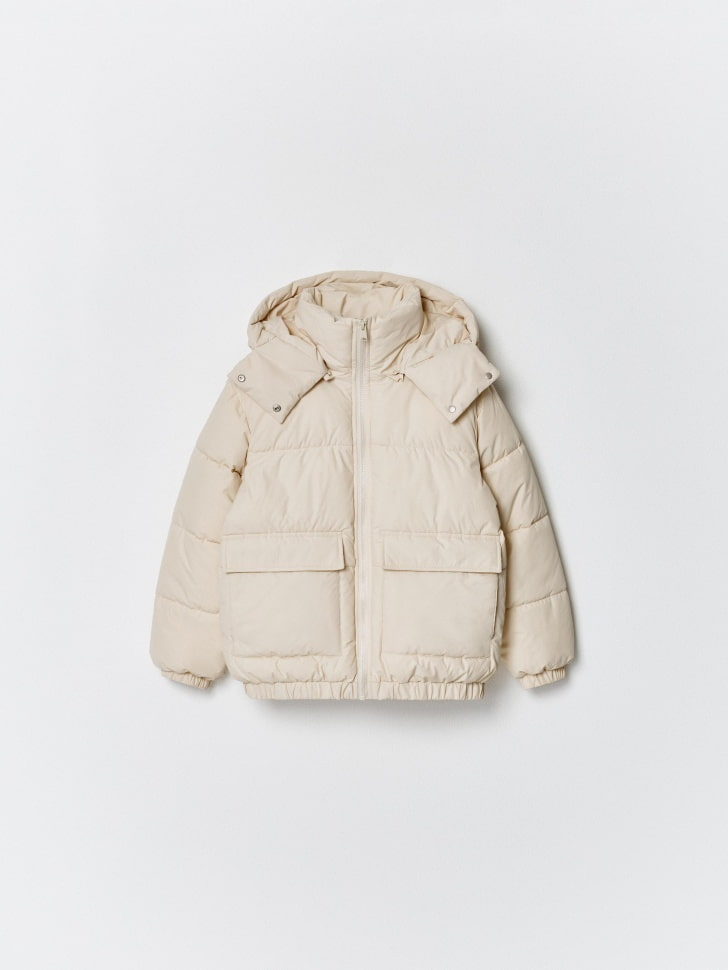 короткая куртка с капюшоном для девочек из коллекции  archive 4680704847680 купить с доставкой