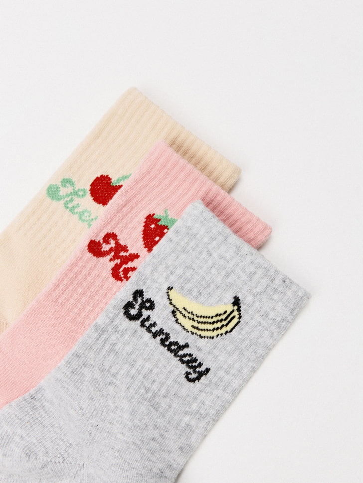 набор носков для девочек (3 пары) от бренда sela вид слева