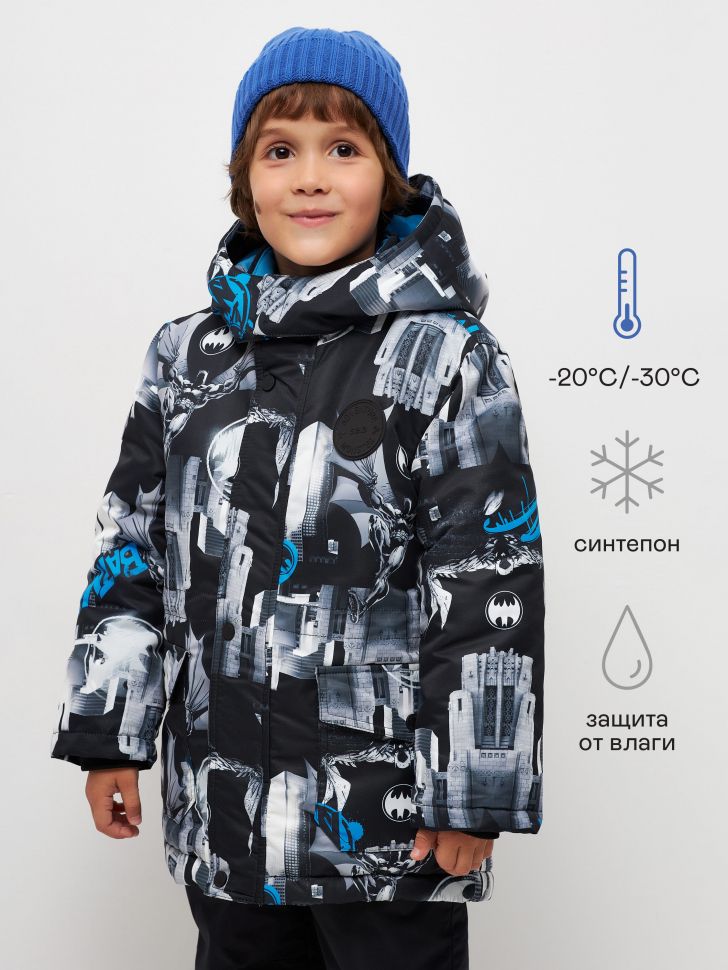 

Зимняя куртка с принтом Batman для мальчиков