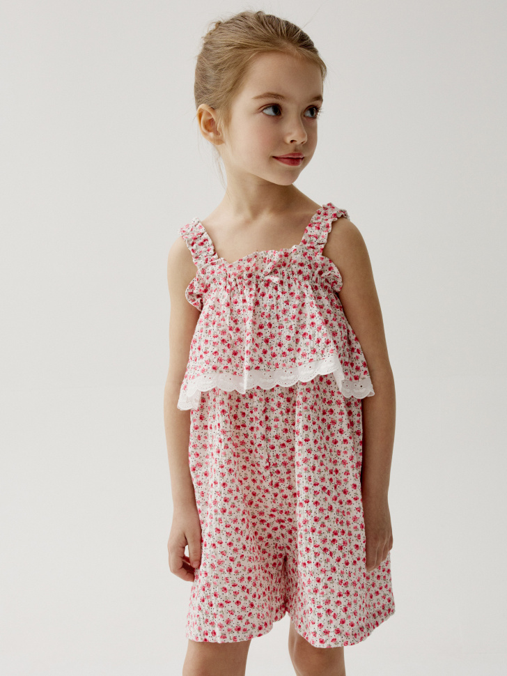 Летний комбинезон на лямках Sela, разноцветный, арт. 53629