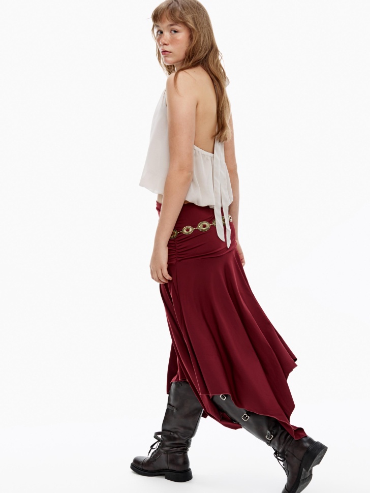 топ-халтер из шифона из линейки  young из шифона спереди