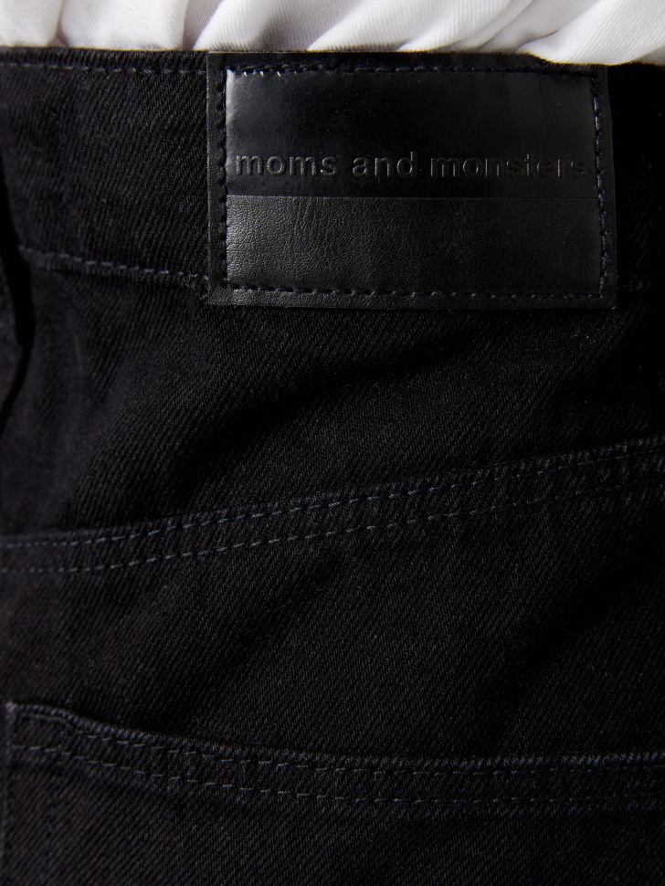Базовые джинсы мом (черный, XXS) от Sela