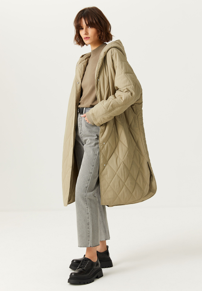 

Прямые джинсы mom fit, Серый