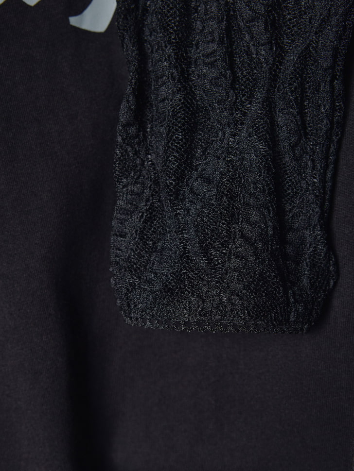 лонгслив оверсайз с кружевными рукавами для девочек 4610517019295 с промокодом