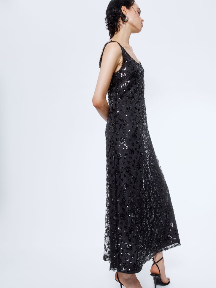 платье миди с пайетками 4610517046734 в интернет магазине