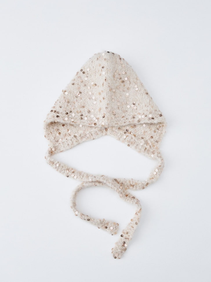 вязаная шапка-чепчик с содержанием шерсти 4610517151469 фотография