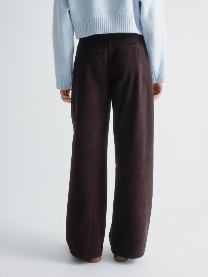 прямые брюки из хлопка с эффектом стирки 4610517313195 с промокодом