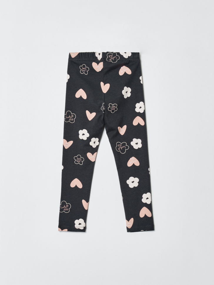 леггинсы с принтом для девочек от бренда sela вид слева